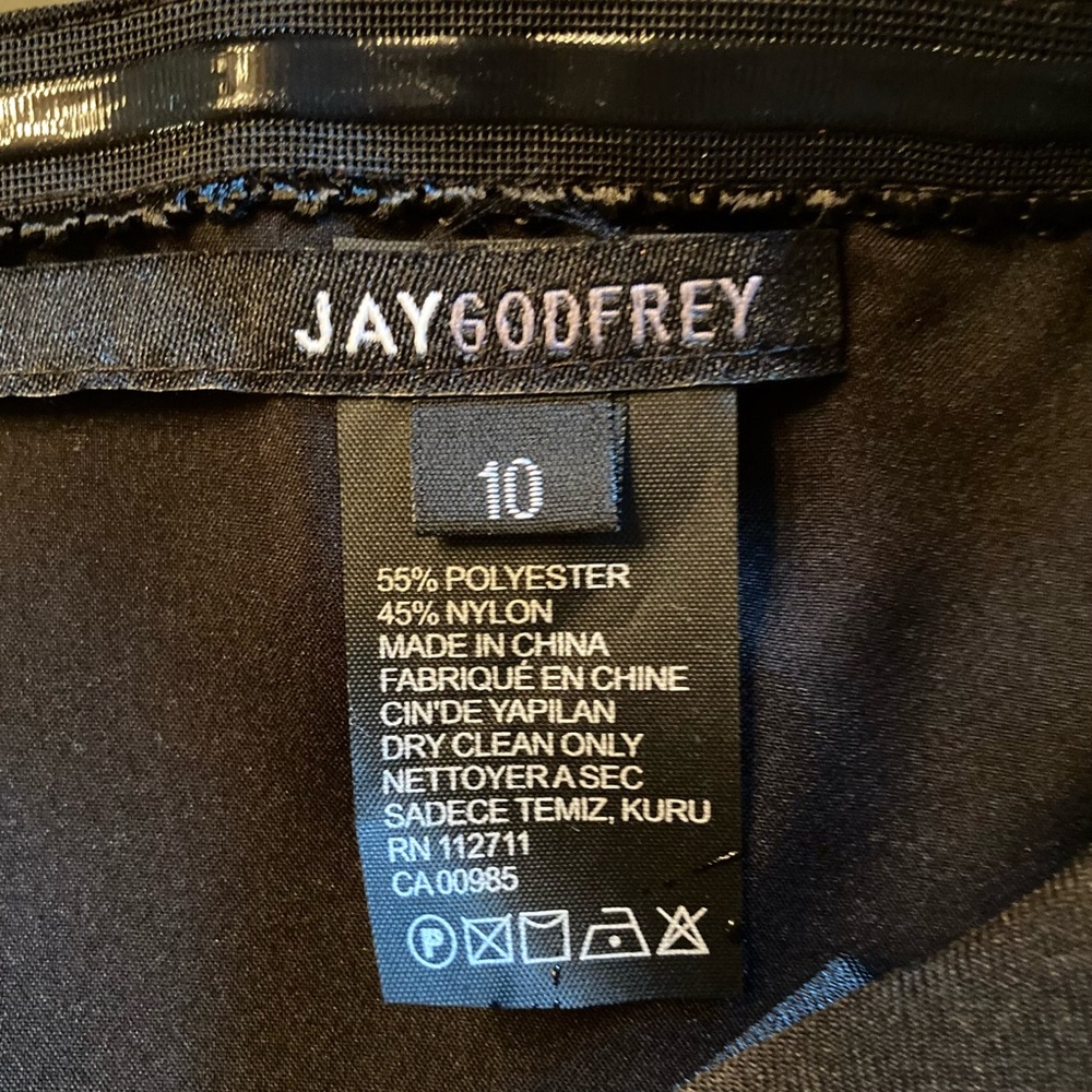 NEW Jay Godfrey Black Lola Strapless Mini Dress Satin Pleated Bubble Hem Size 10 - Picture 15 of 16